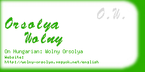 orsolya wolny business card